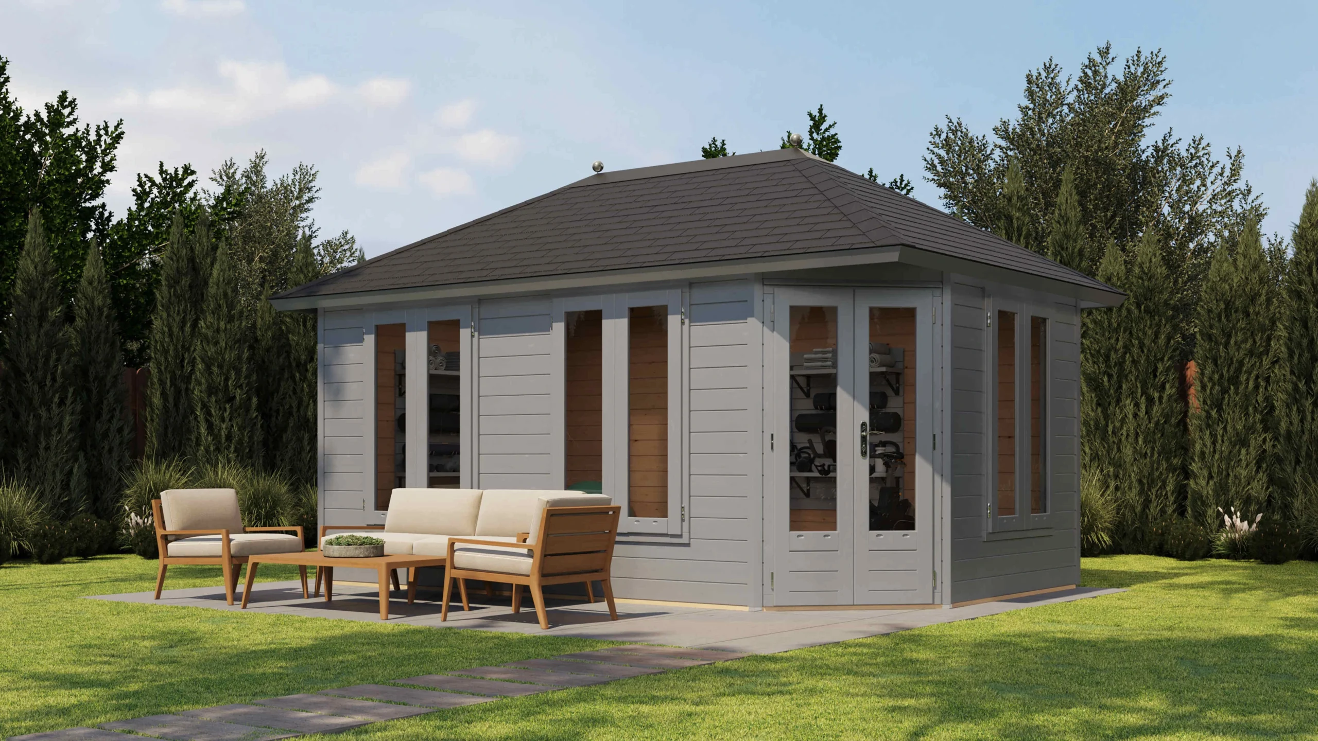 Holzario Select Prima tuinhuis Oberhausen 480x300cm