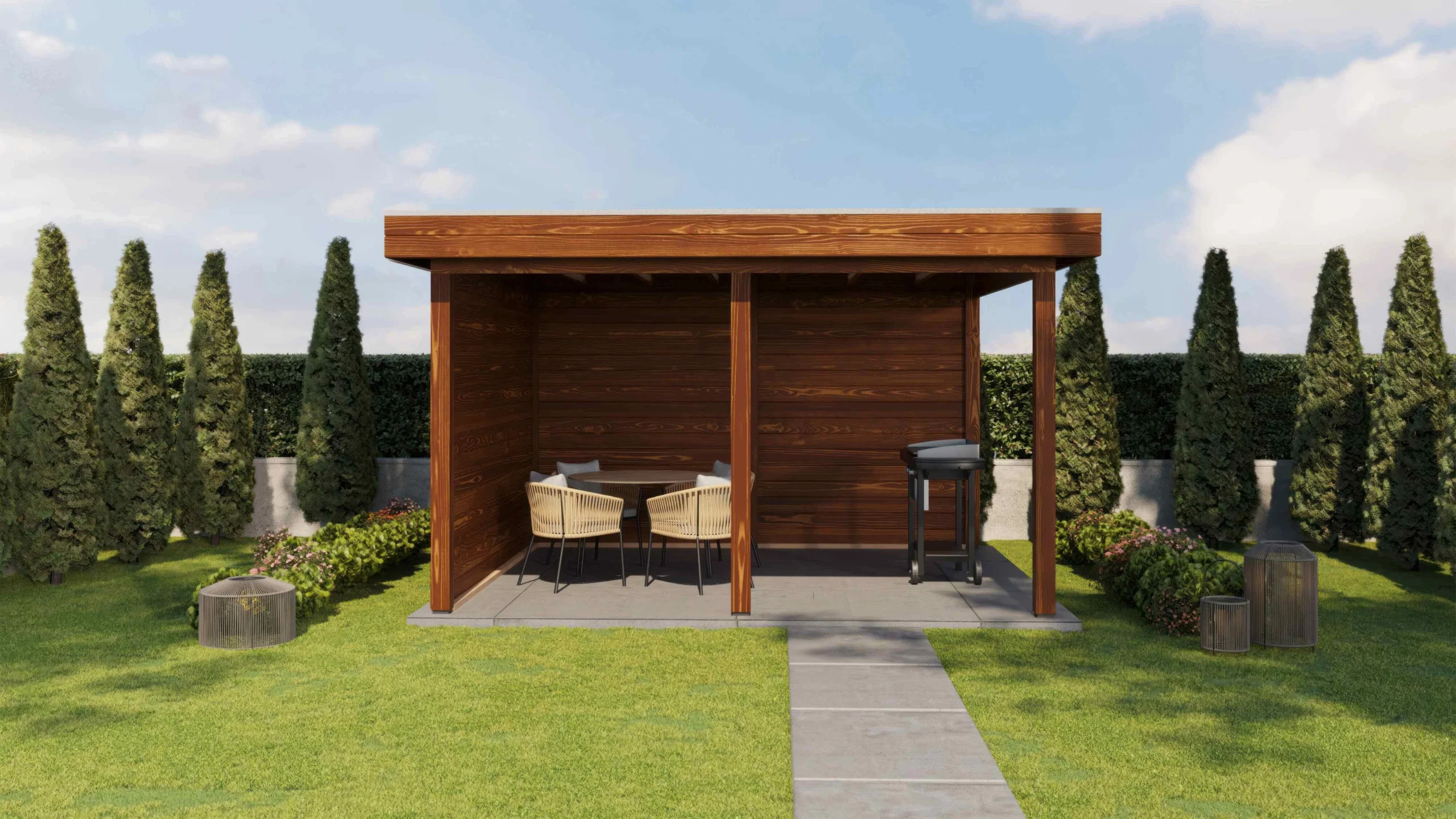 Holzario Select Veranda Koblenz 388x350cm - 28mm