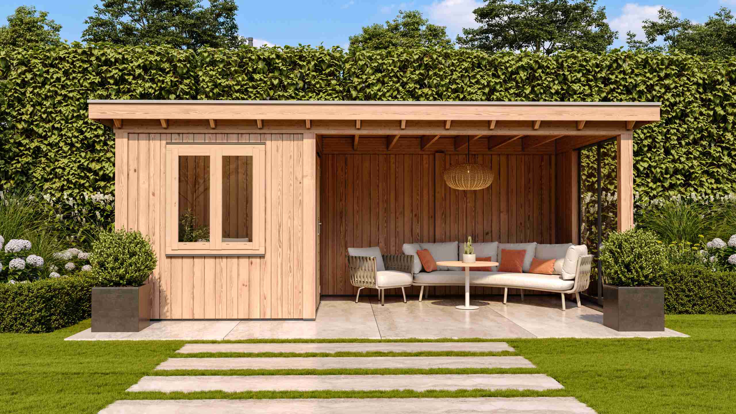 Holzario Premium tuinhuis Vienna 700x308