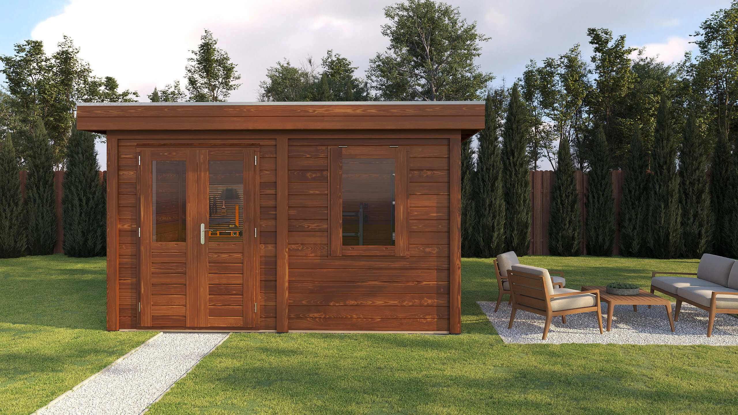 Holzario Select Modern tuinhuis Freiburg 388x250cm