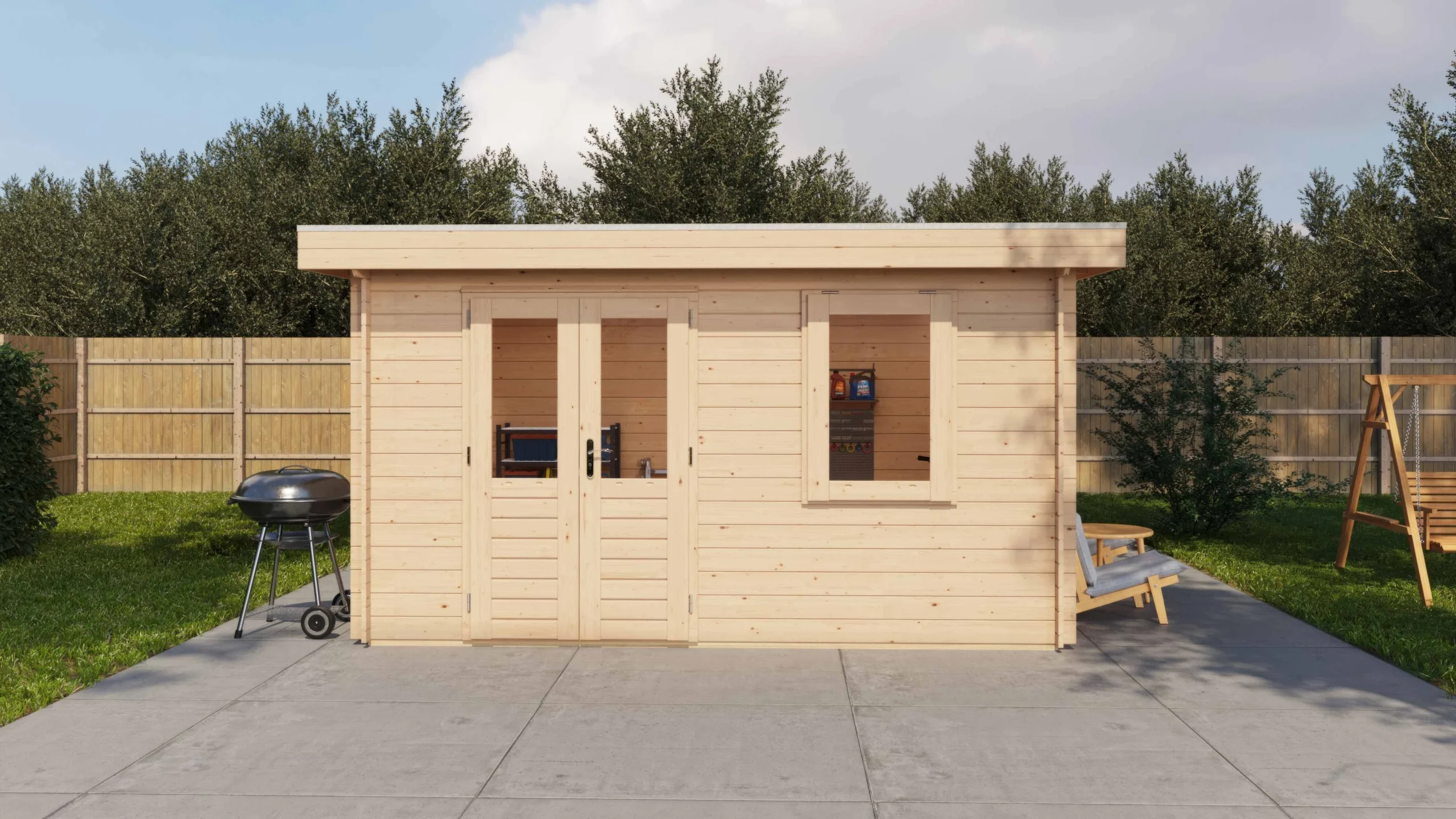 Holzario Select blokhut Brandenburg 400x250cm