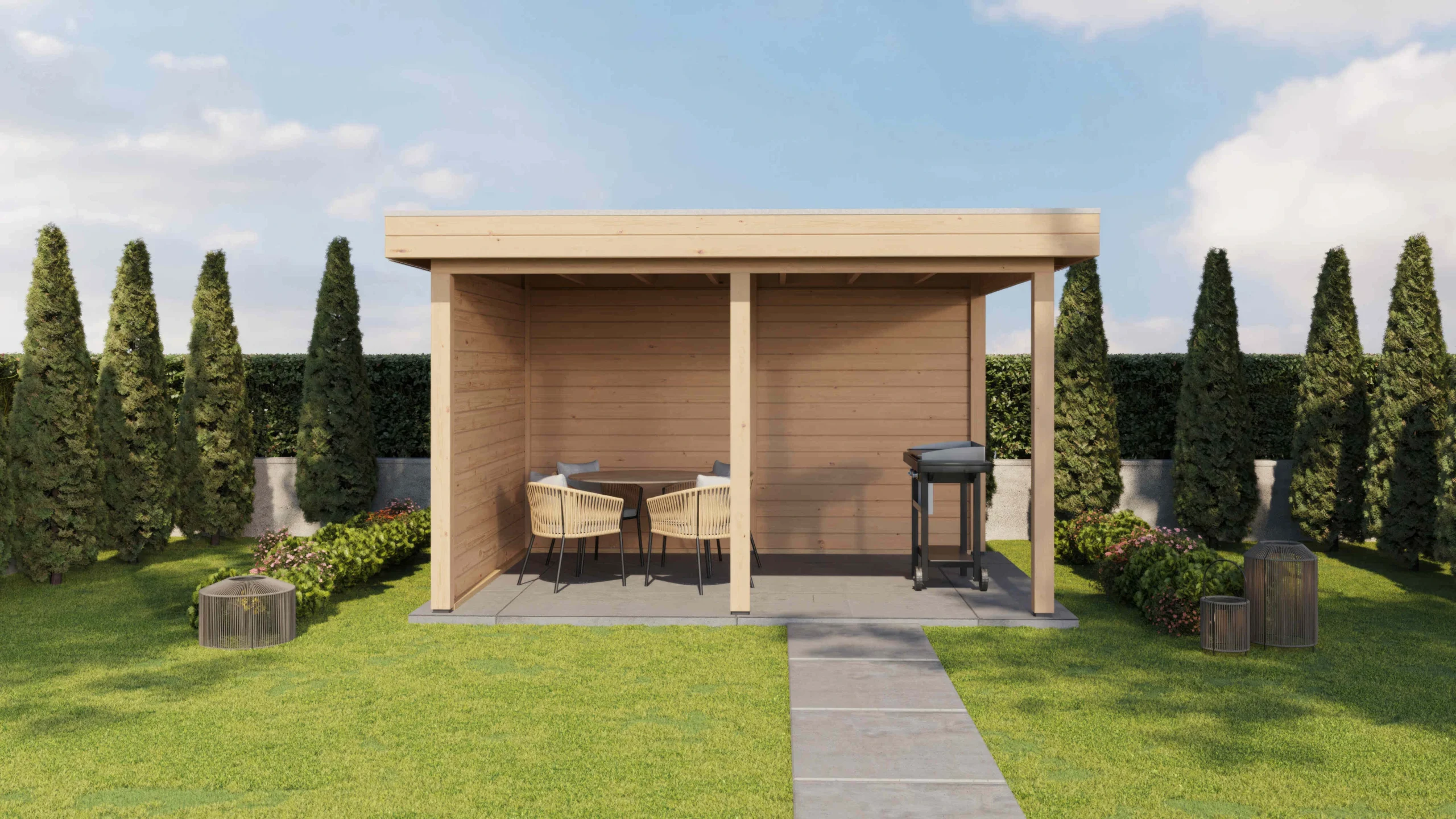 Holzario Select Veranda Herrenberg 388x300cm - 28mm