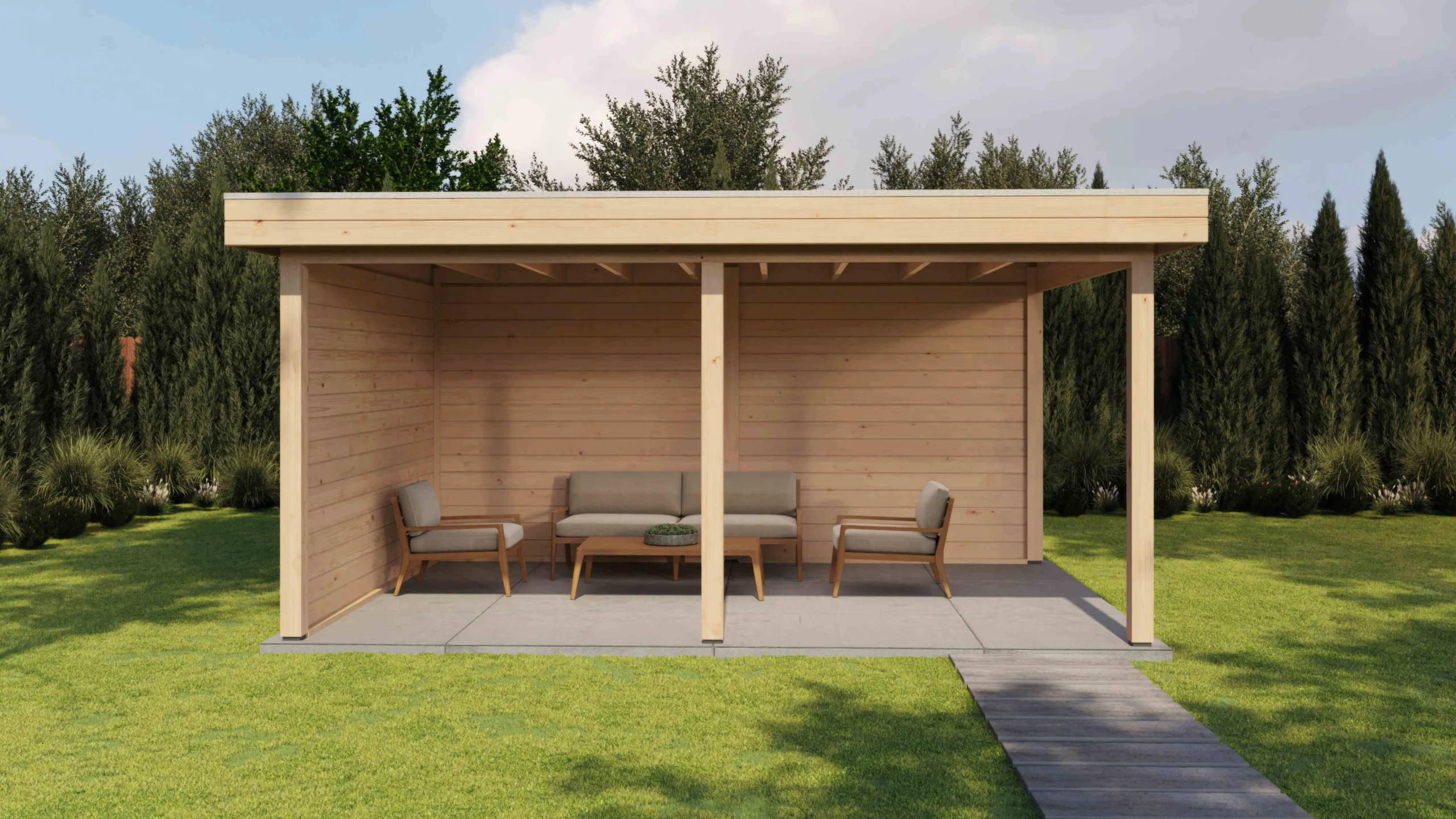 Holzario Select Veranda Paderborn 488x350cm - 28mm