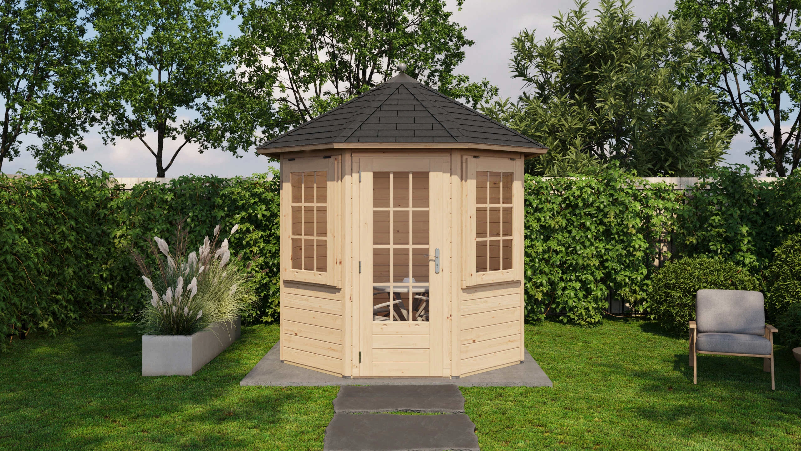 Holzario Select Prima tuinhuis Saarbrücken Ø250cm