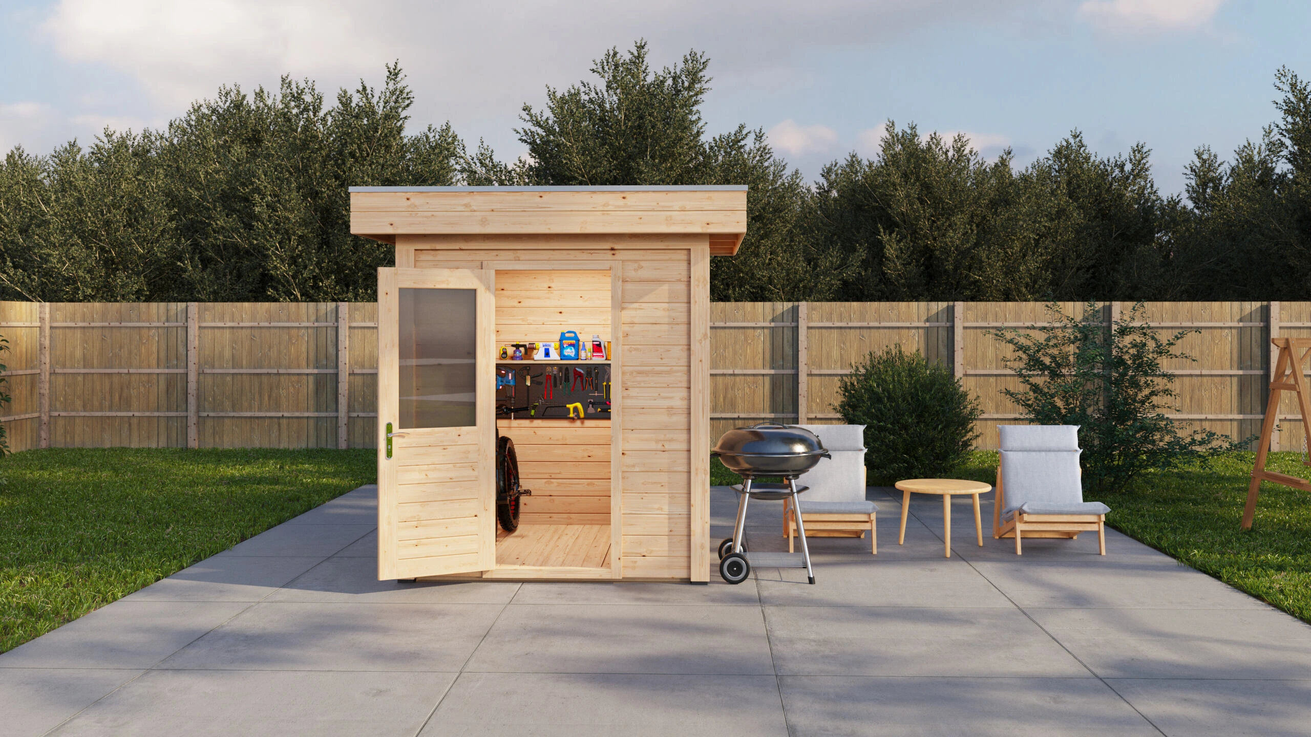 Holzario Select Modern tuinhuis Leipzig 200x200cm